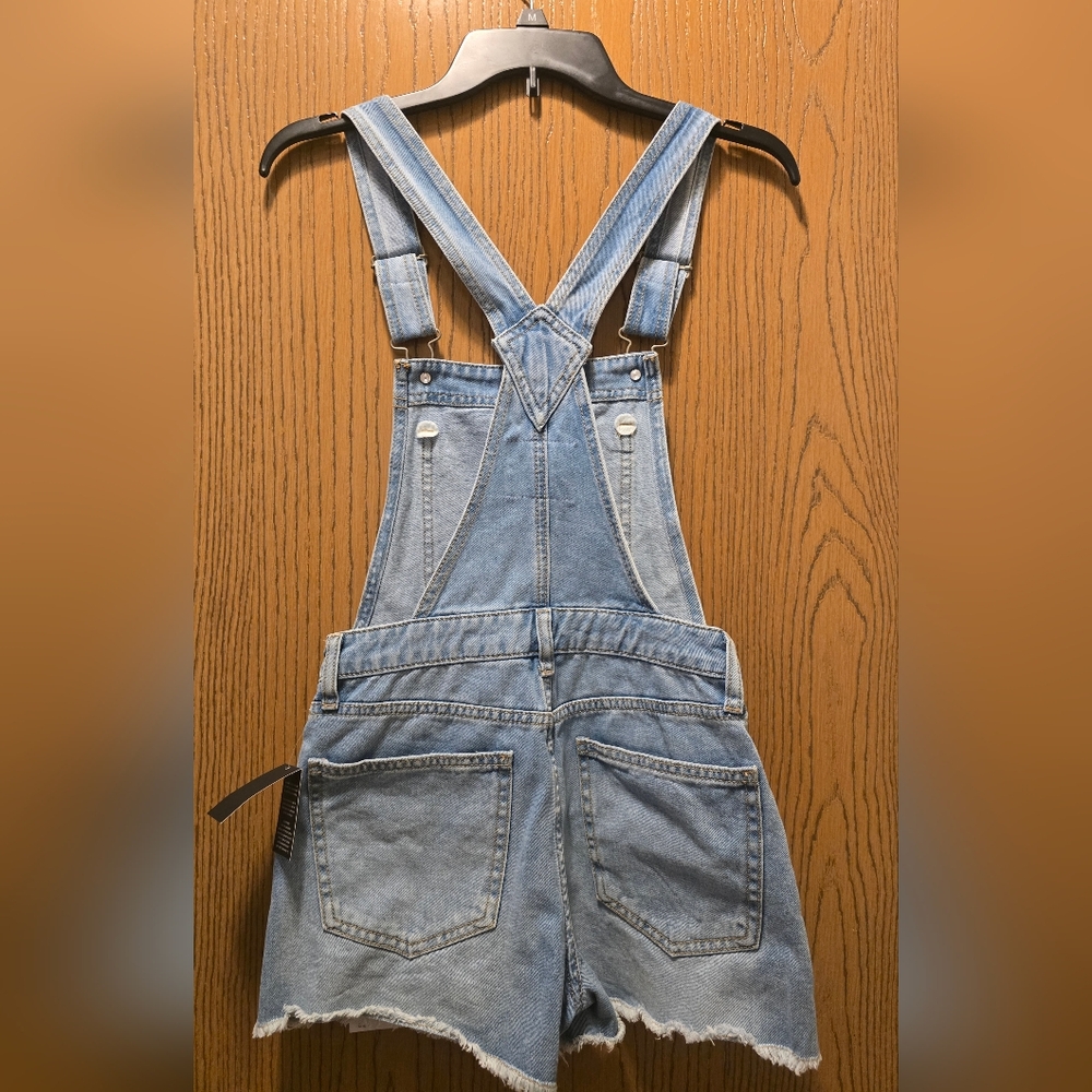 NWT Celebrity Pink Denim Short Overalls- Relaxed Shortall Size XXS - Picture 2 of 10